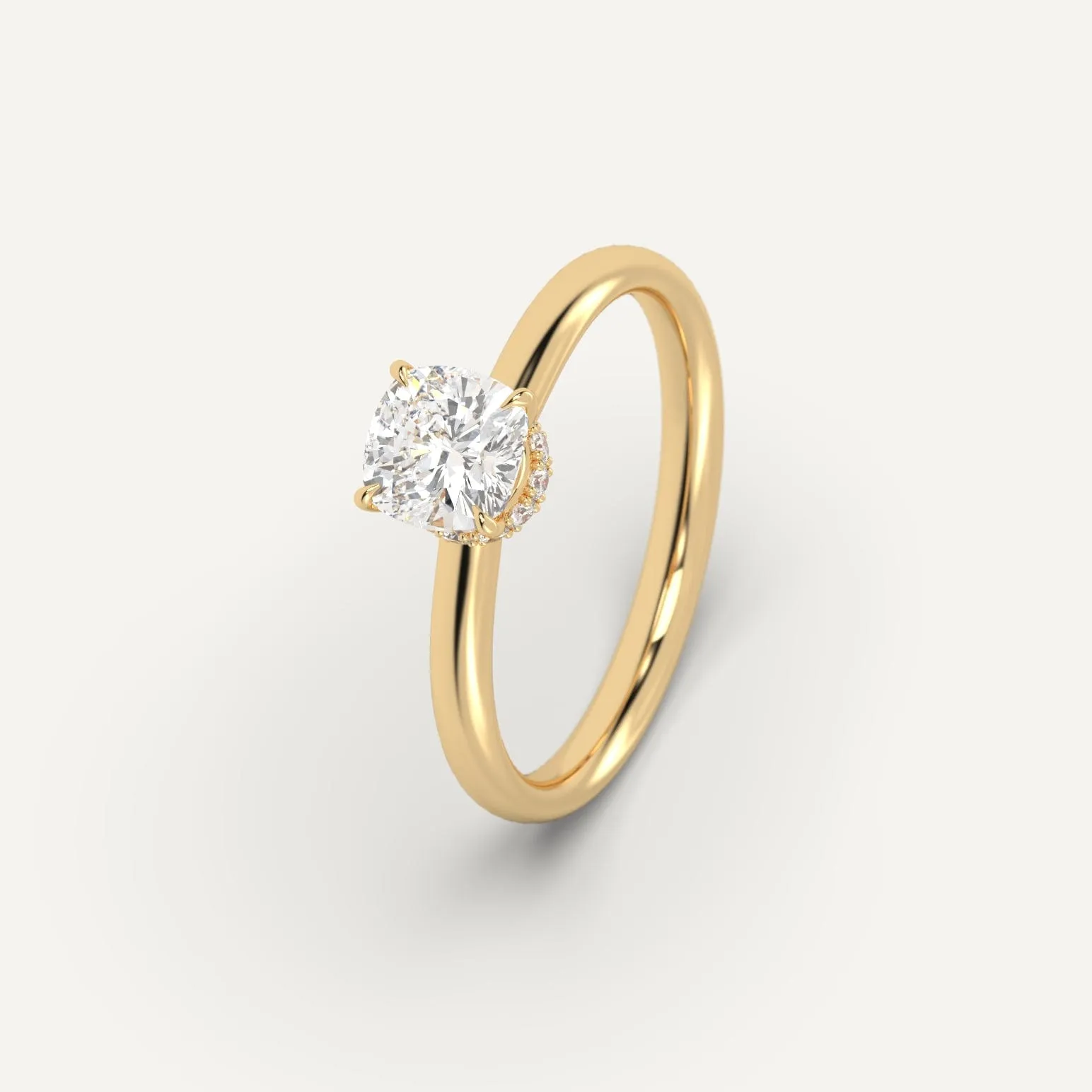 1 carat Cushion Cut Diamond Ring