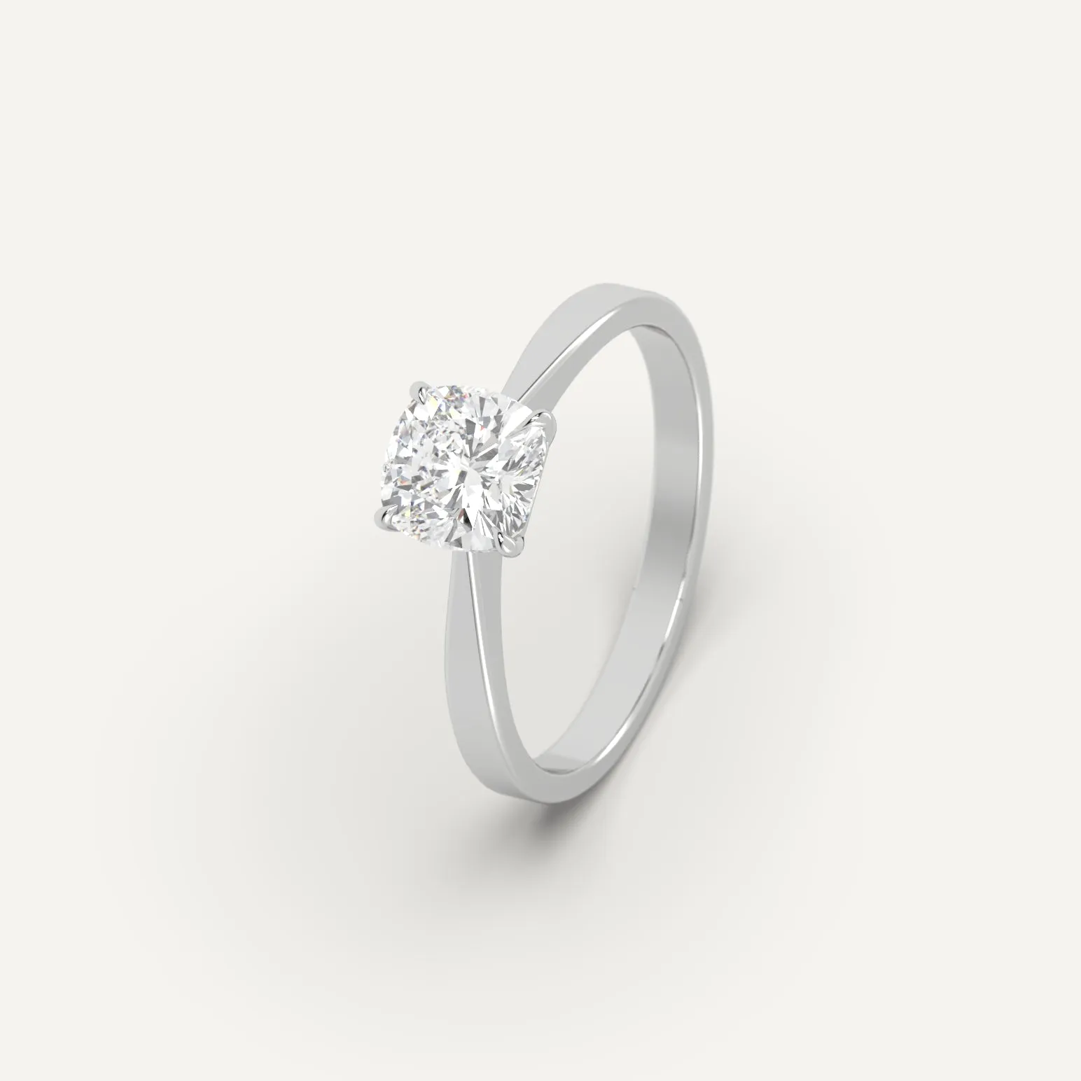 1 carat Cushion Cut Diamond Ring