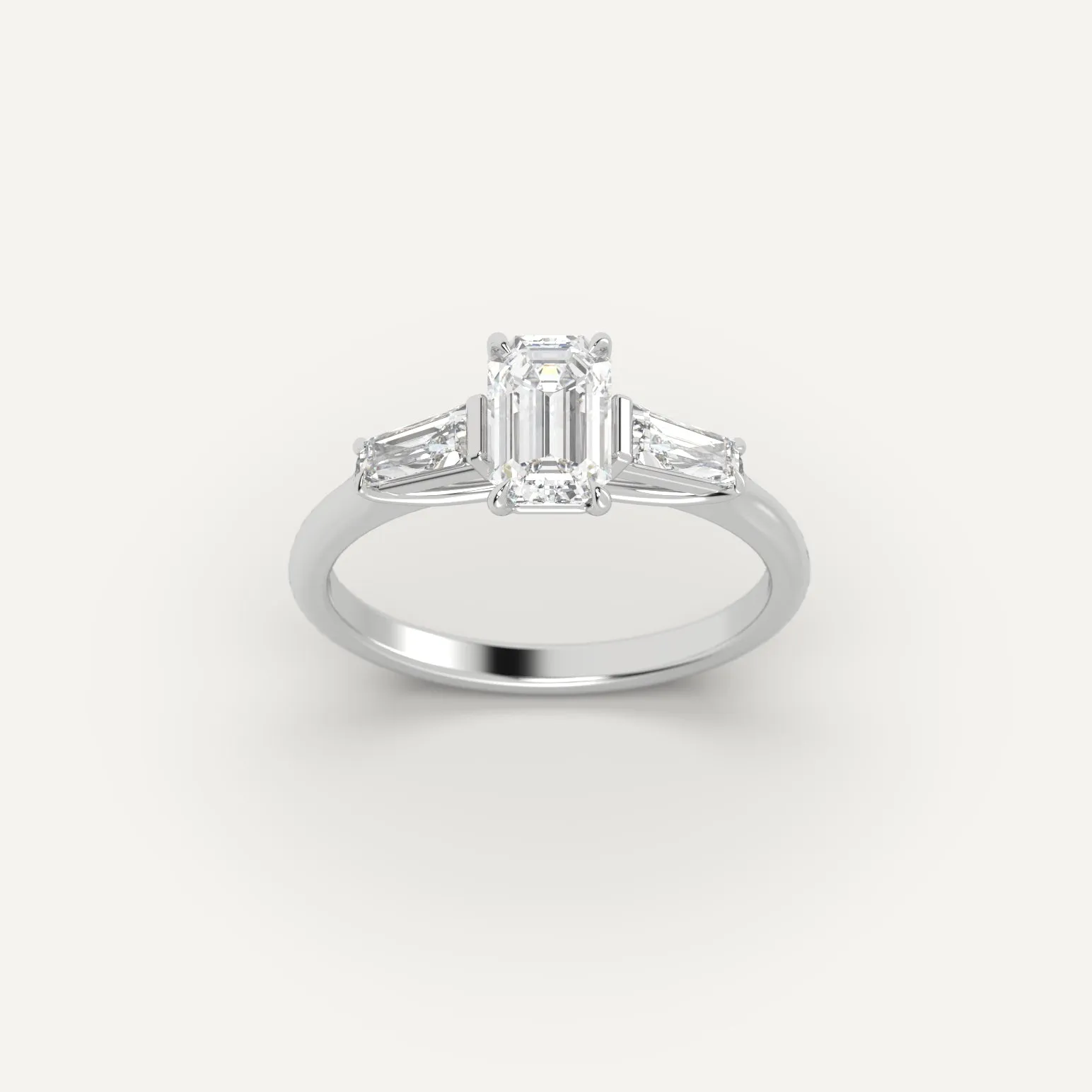 1 carat Emerald Cut Diamond Ring