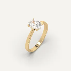 1 carat Oval Cut Diamond Ring