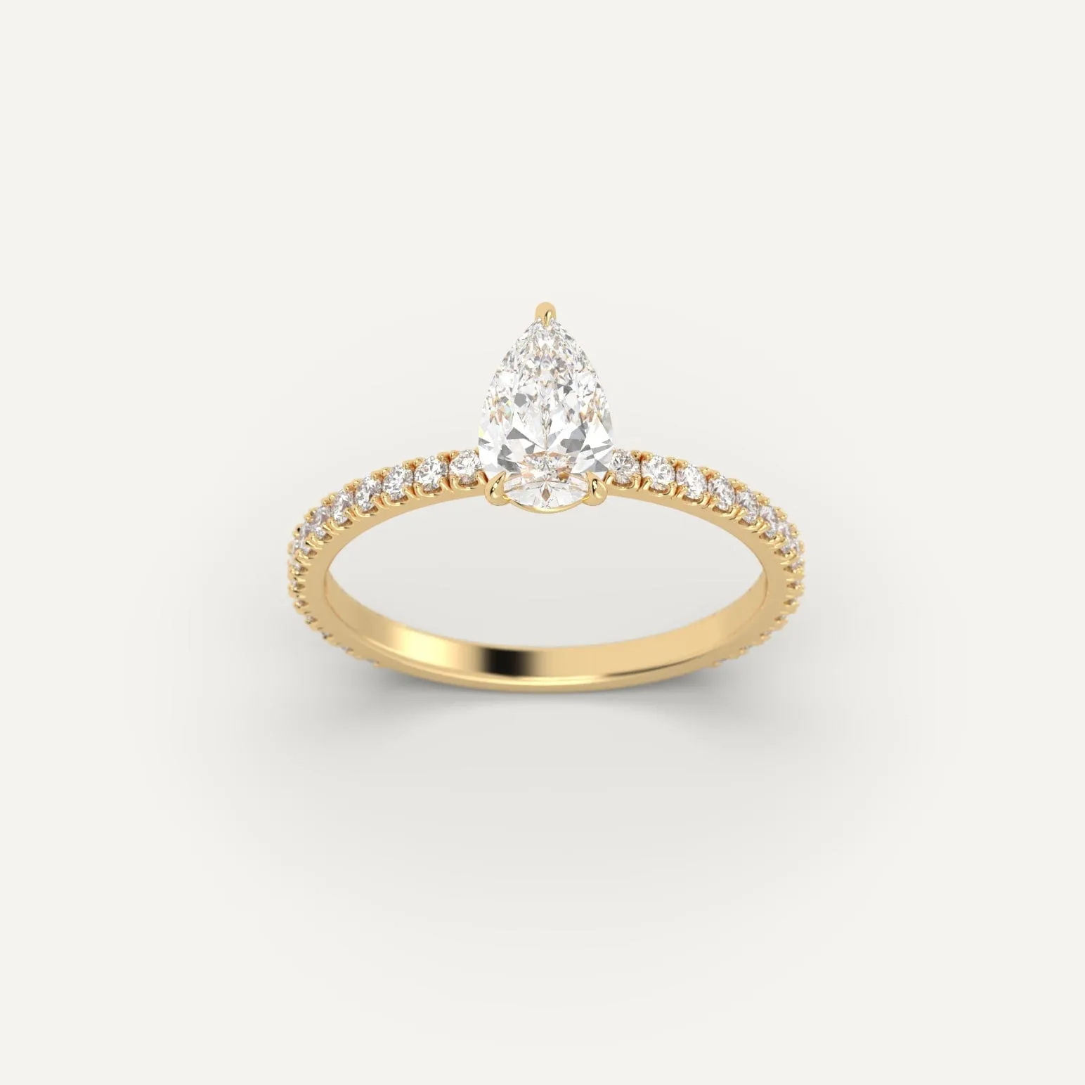 1 carat Pear Cut Diamond Ring