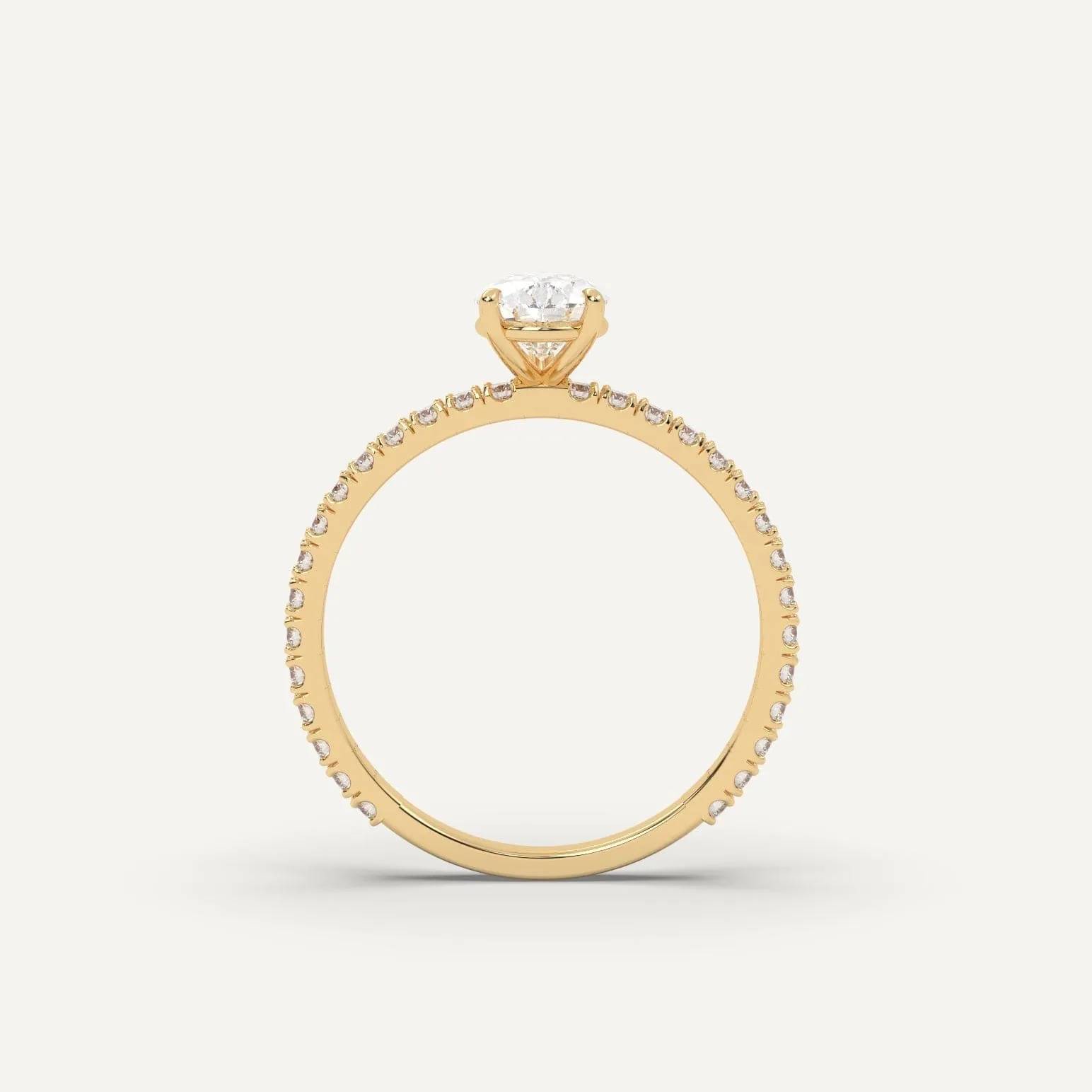 1 carat Pear Cut Diamond Ring