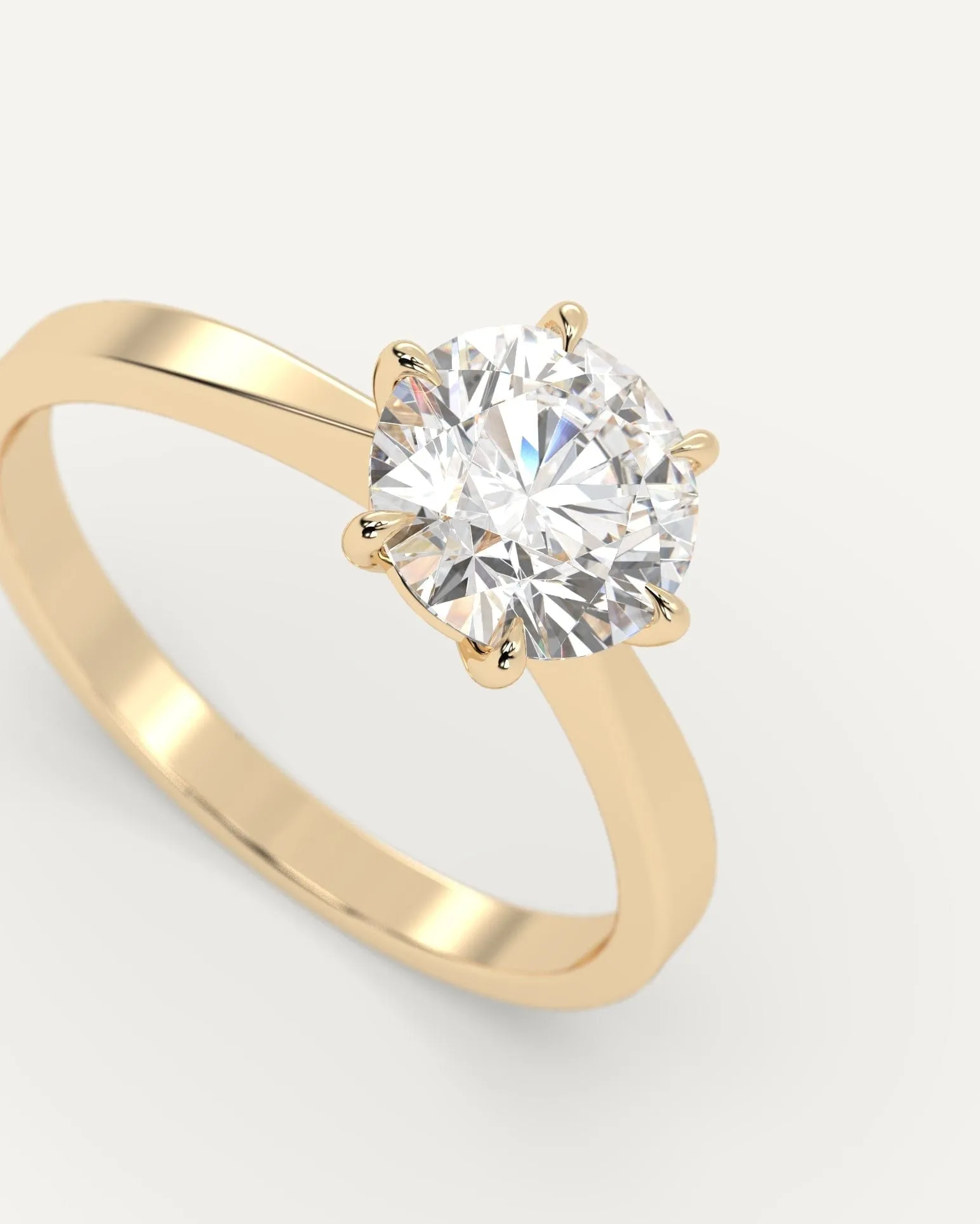 1 carat Round Cut Diamond Ring