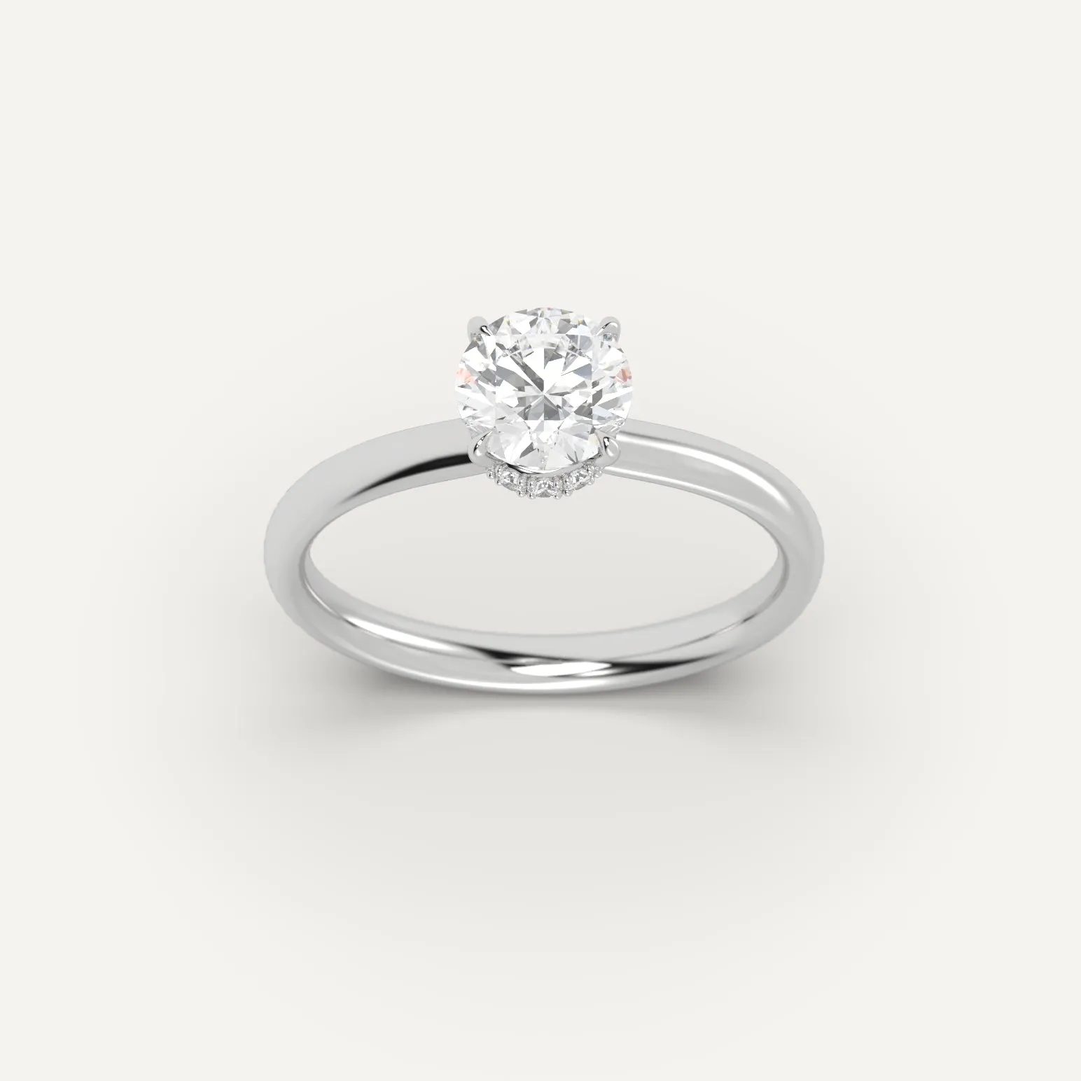 1 carat Round Cut Diamond Ring