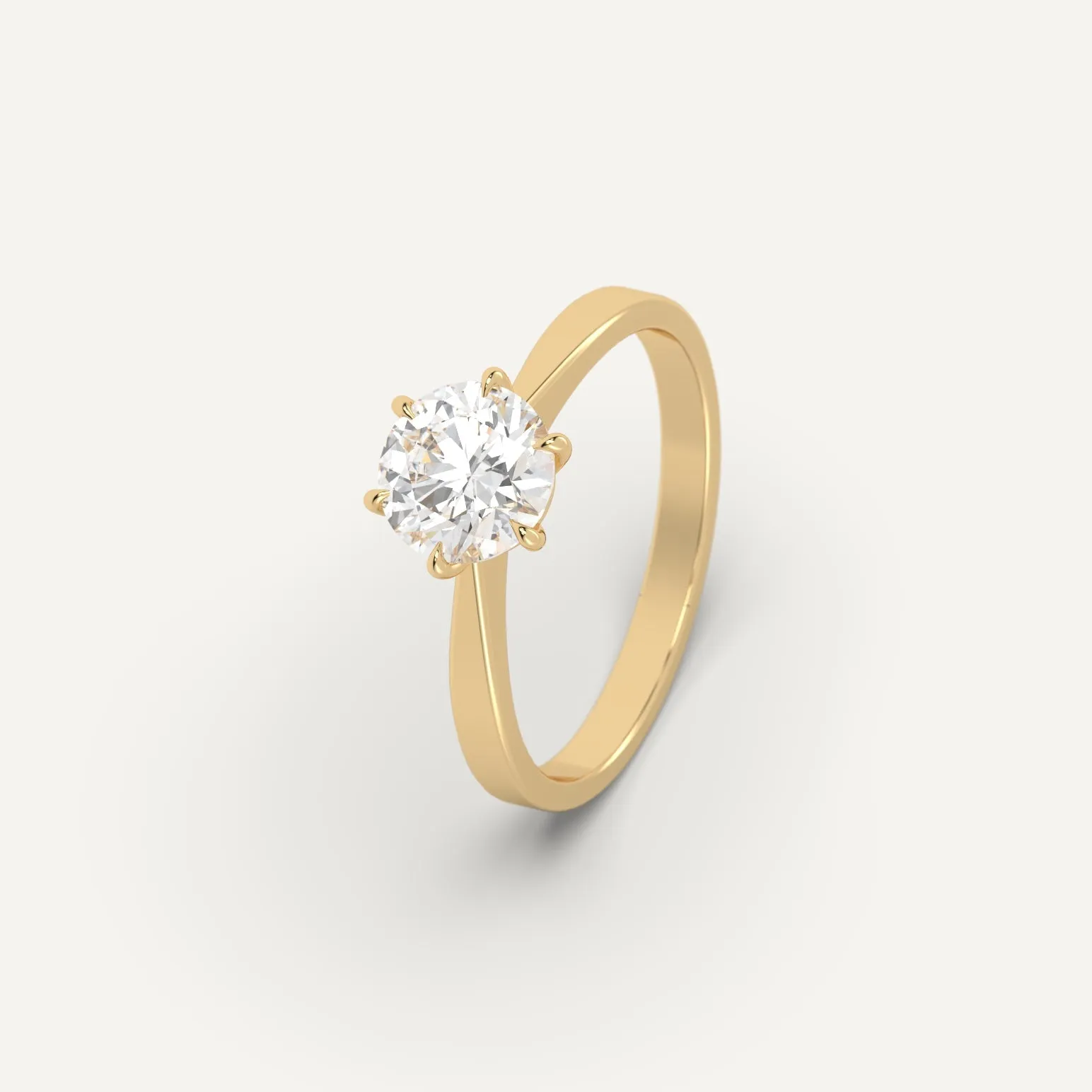 1 carat Round Cut Diamond Ring