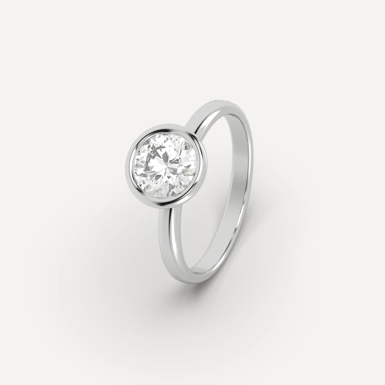 1 carat Round Cut Diamond Ring