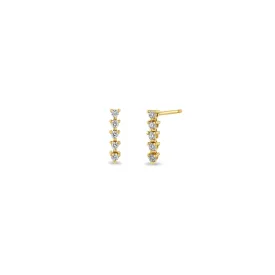 14k Diamond Tennis Short Drop Earrings