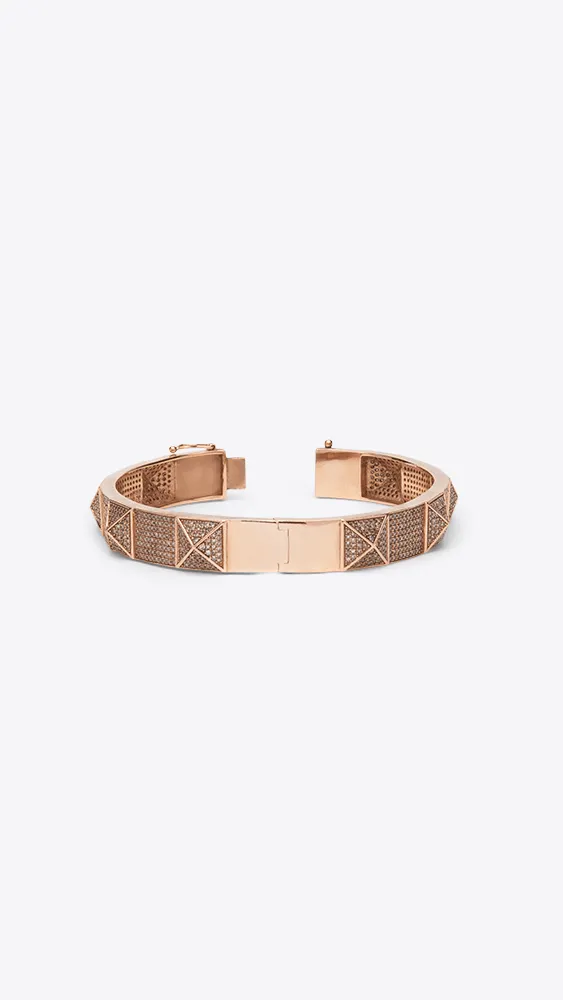 14k Rose Gold Spike Bracelet