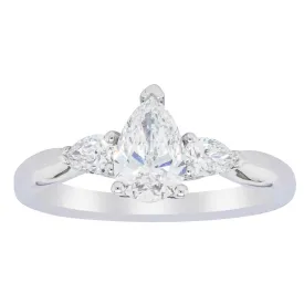 18ct White Gold .52ct Pear Cut Diamond Ayla Ring