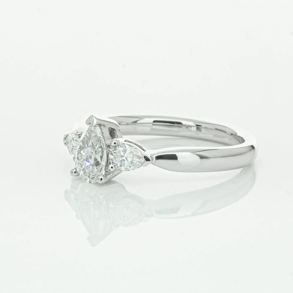 18ct White Gold .52ct Pear Cut Diamond Ayla Ring