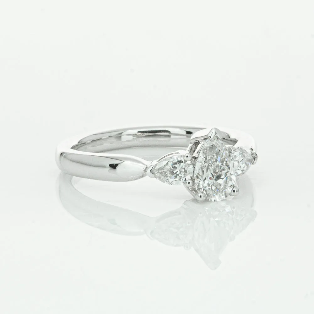 18ct White Gold .52ct Pear Cut Diamond Ayla Ring