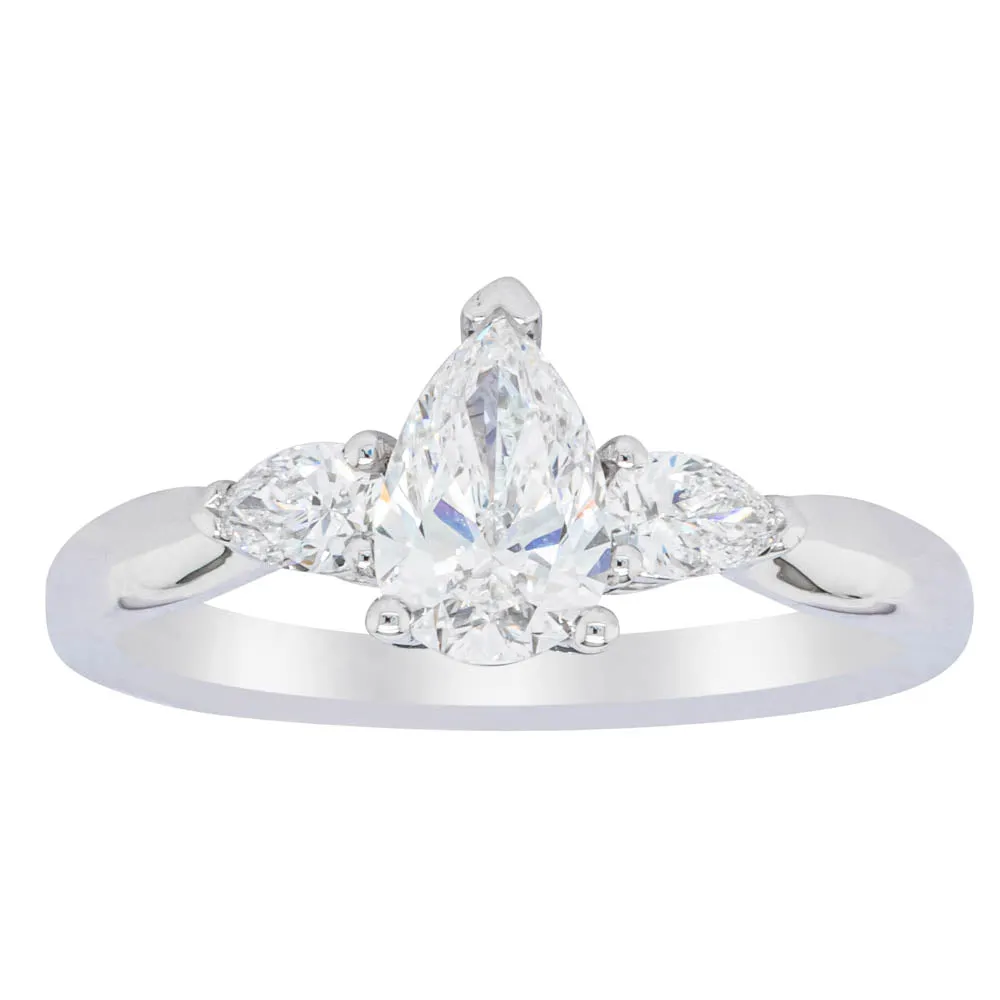 18ct White Gold .52ct Pear Cut Diamond Ayla Ring