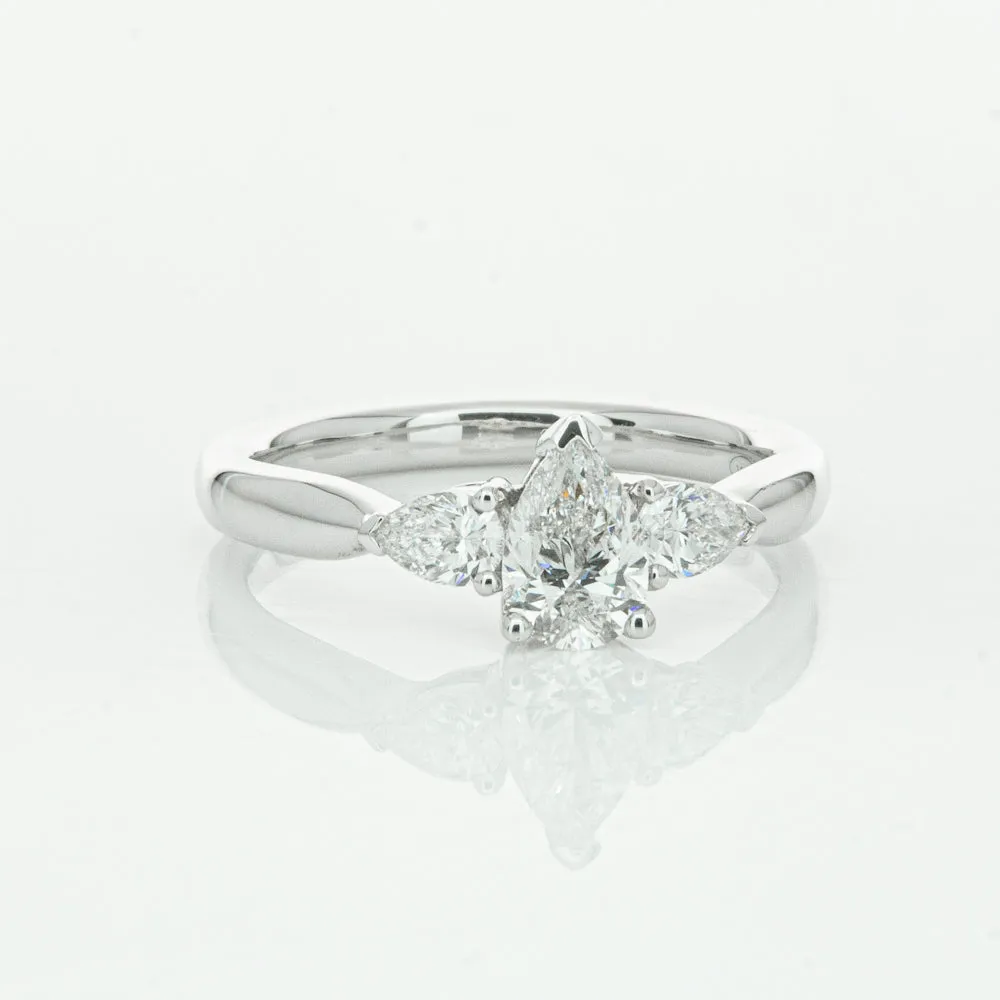 18ct White Gold .52ct Pear Cut Diamond Ayla Ring