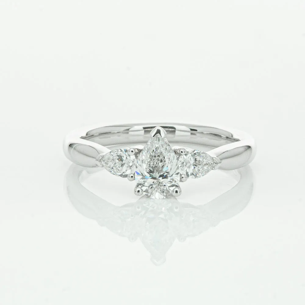 18ct White Gold .52ct Pear Cut Diamond Ayla Ring