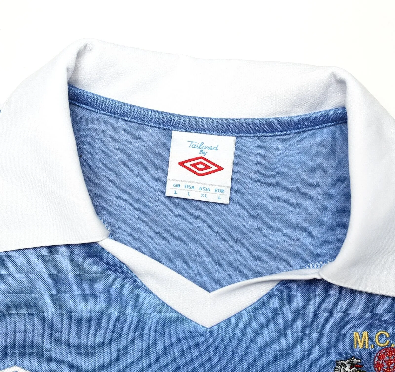 1981 MANCHESTER CITY Retro Umbro FA Cup Final Centenary Home Football Shirt (S)