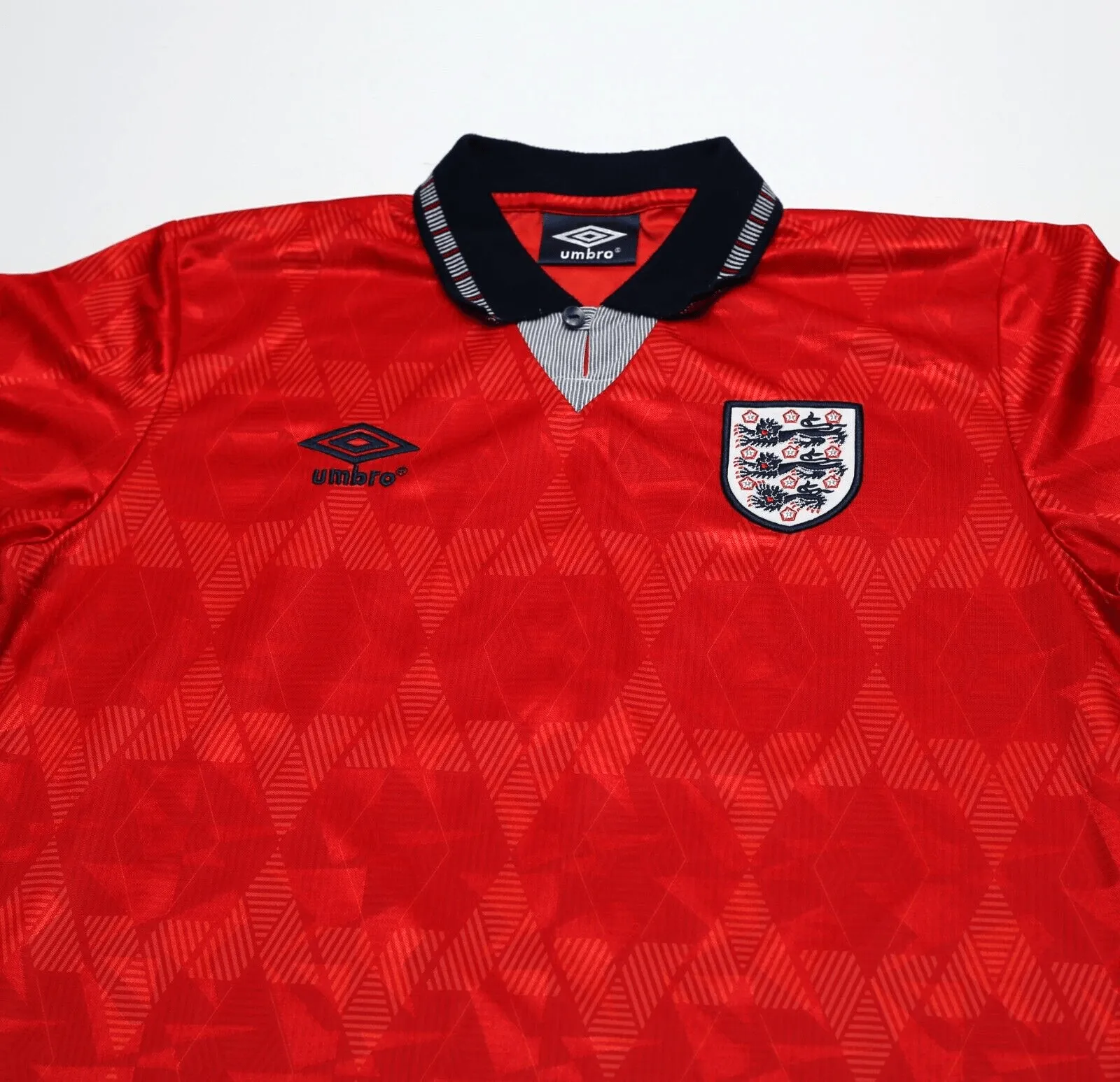 1990/92 GASCOIGNE #19 England Retro Umbro Away Football Shirt (M) Italia 90