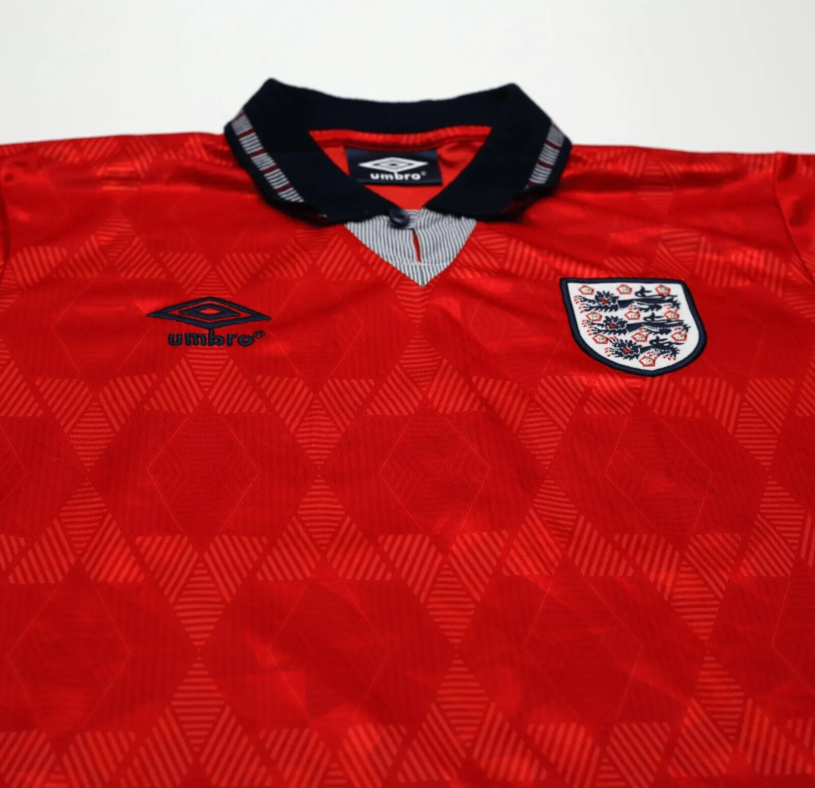 1990/92 GASCOIGNE #19 England Retro Umbro Away Football Shirt (M) Italia 90