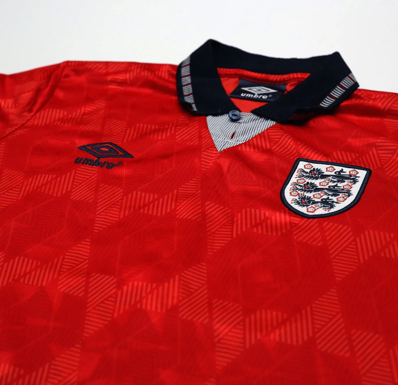 1990/92 GASCOIGNE #19 England Retro Umbro Away Football Shirt (M) Italia 90