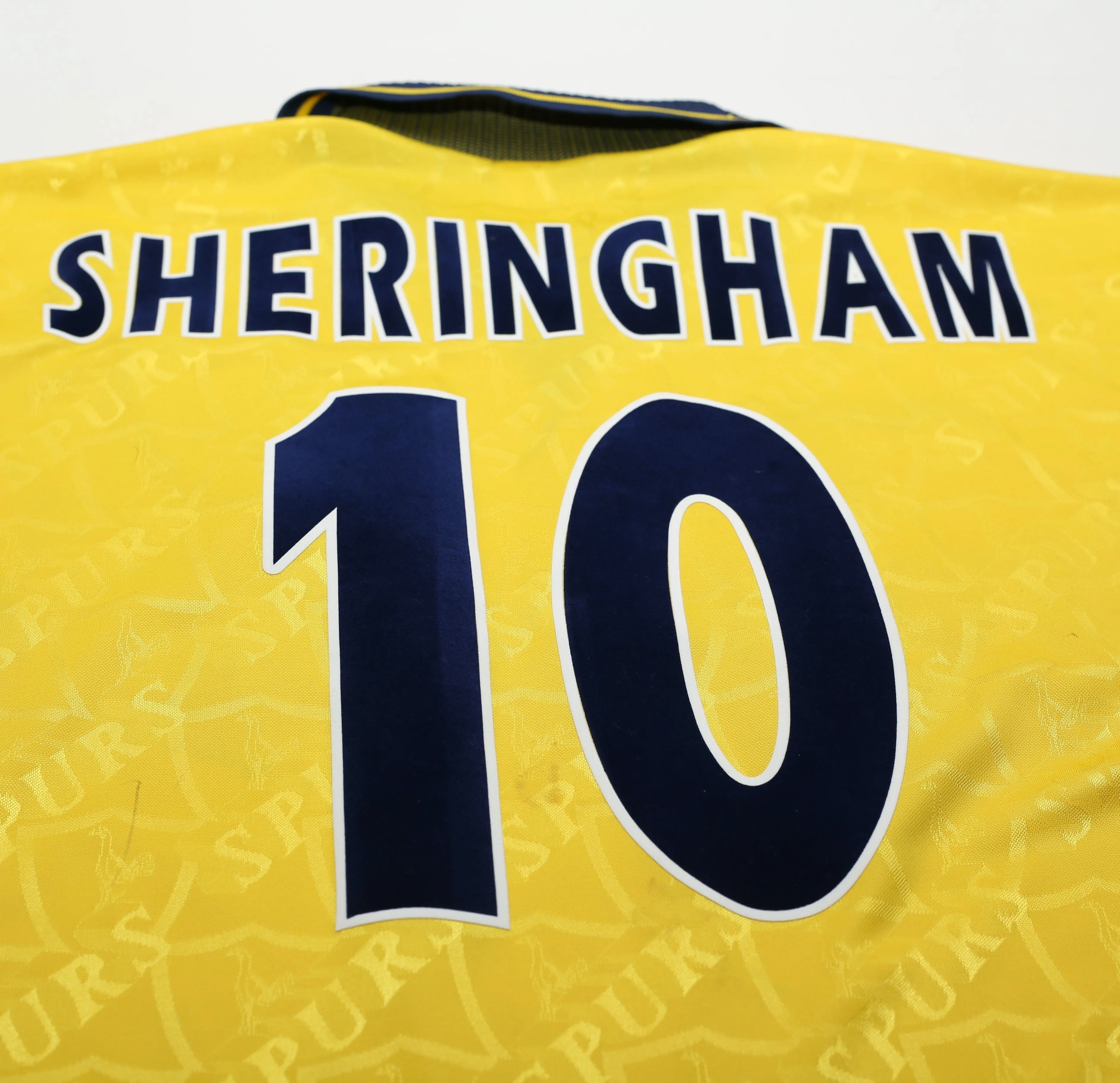 1995/97 SHERINGHAM #10 Tottenham Hotspur Vintage PONY Long Sleeve Third Football Shirt (L)