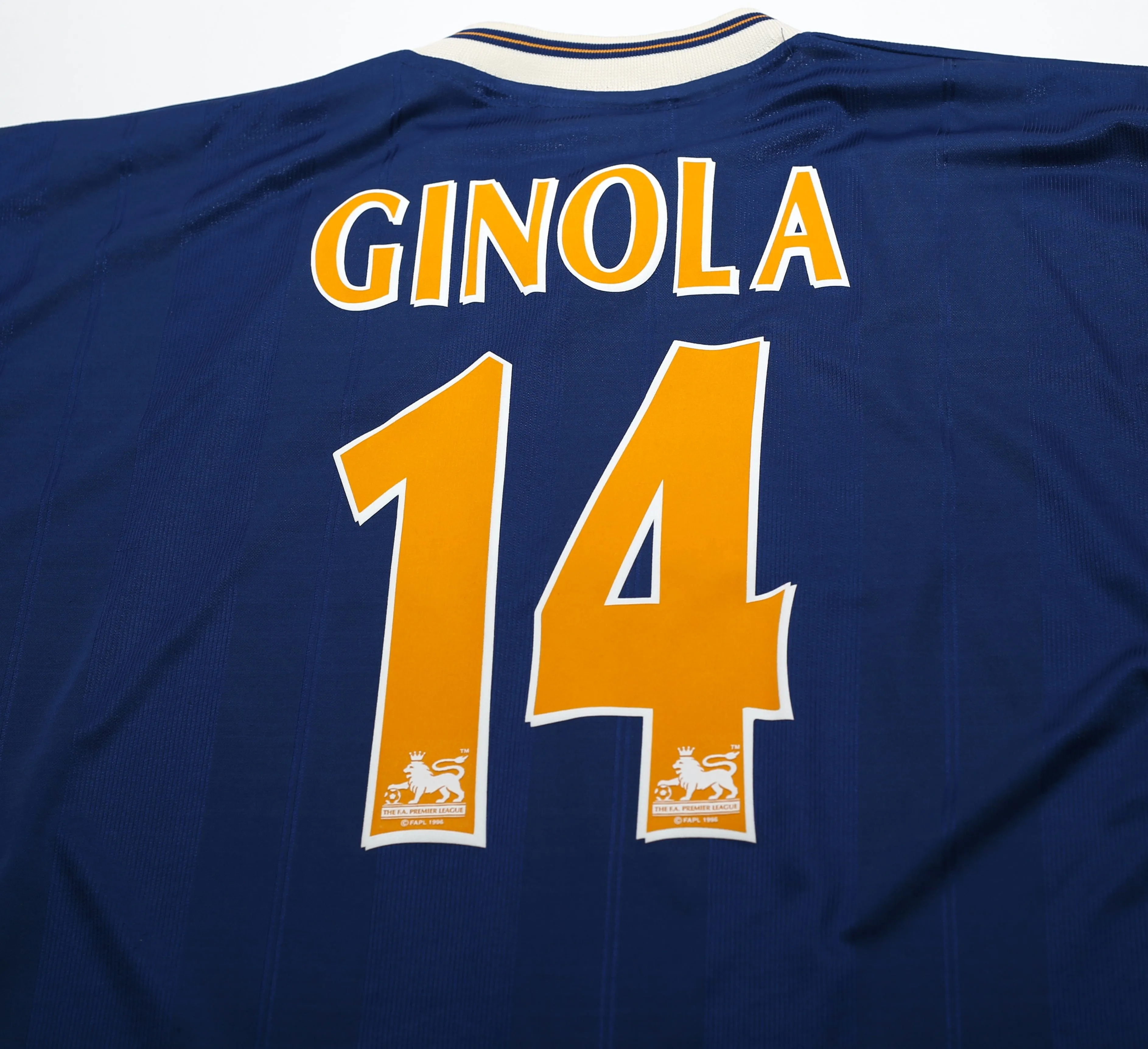 1997/98 GINOLA #14 Tottenham Hotspur Pony Away Football Shirt (XXL)