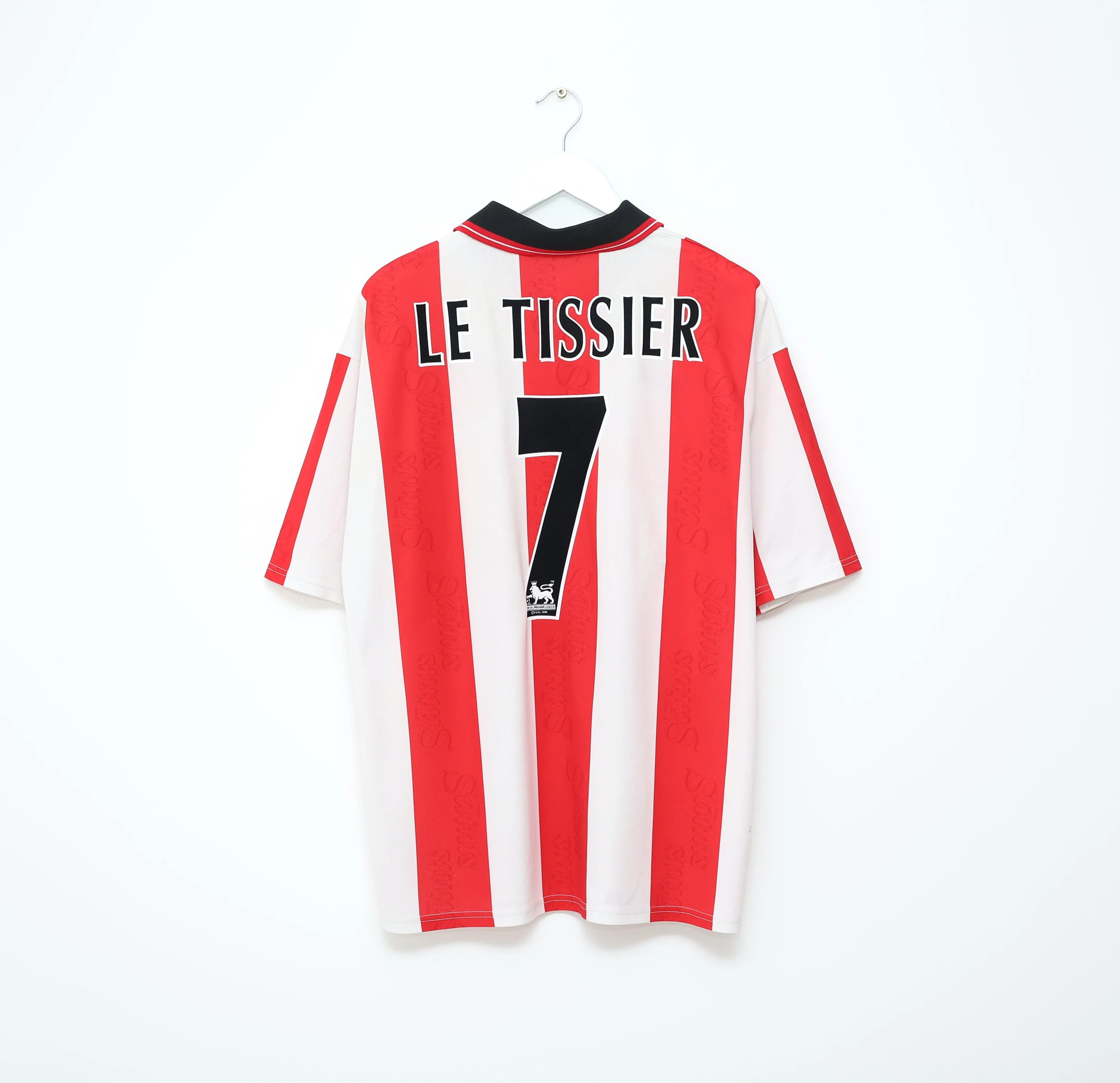 1997/99 LE TISSIER #7 Southampton Vintage PONY Home Football Shirt Jersey (L)