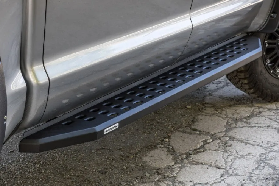 2007-21 Toyota Tundra Double Cab Go Rhino RB20 Running Boards w/ Mounting Brackets - Textured Black