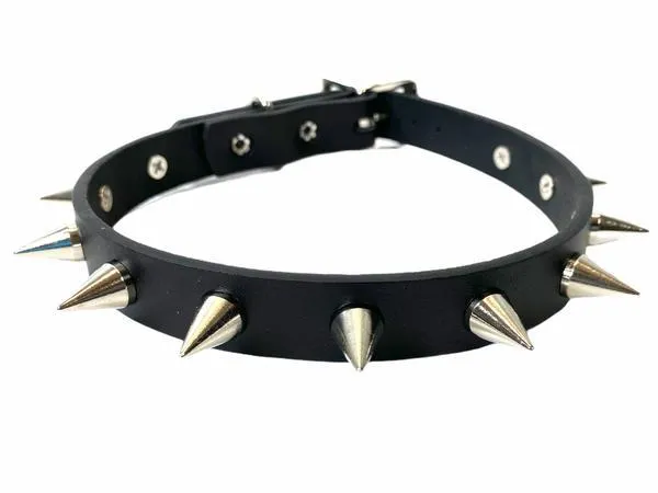 3/4" Black Leather Choker