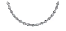 Affectionately Yours Diamond Tennis Diamond Necklace with 10.28 ct.(finished) 1.7mm, 3.1mm