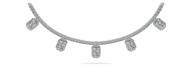 Alluring Diamond Tennis Lab-Grown Diamond Necklace with 9.36 ct.(finished) 6x4mm, 1mm, 2.2mm