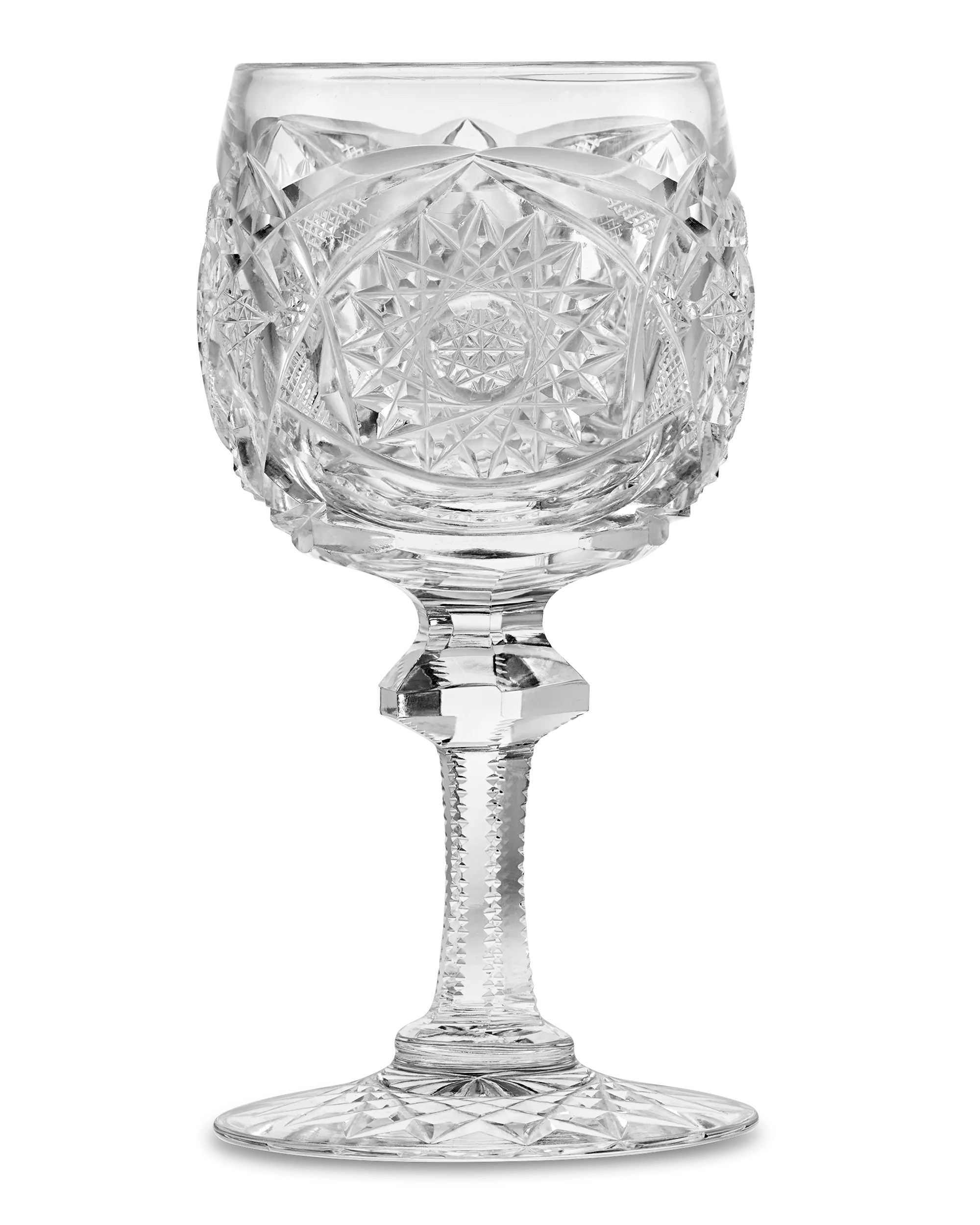 American Brilliant Cut Glass Goblet