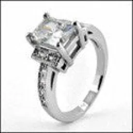 Anniversary 1.5 Radiant Ct Pave Cubic Zirconia Cz Ring