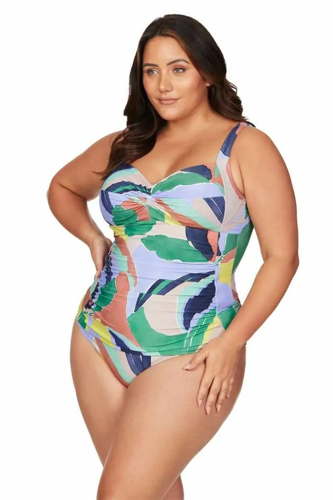 Artesands Monet Curve Fit Mid Rise Swim Pant - L Avana