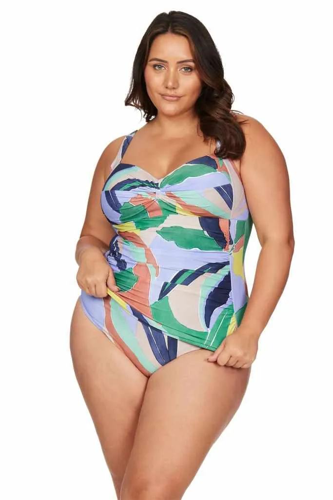 Artesands Monet Curve Fit Mid Rise Swim Pant - L Avana