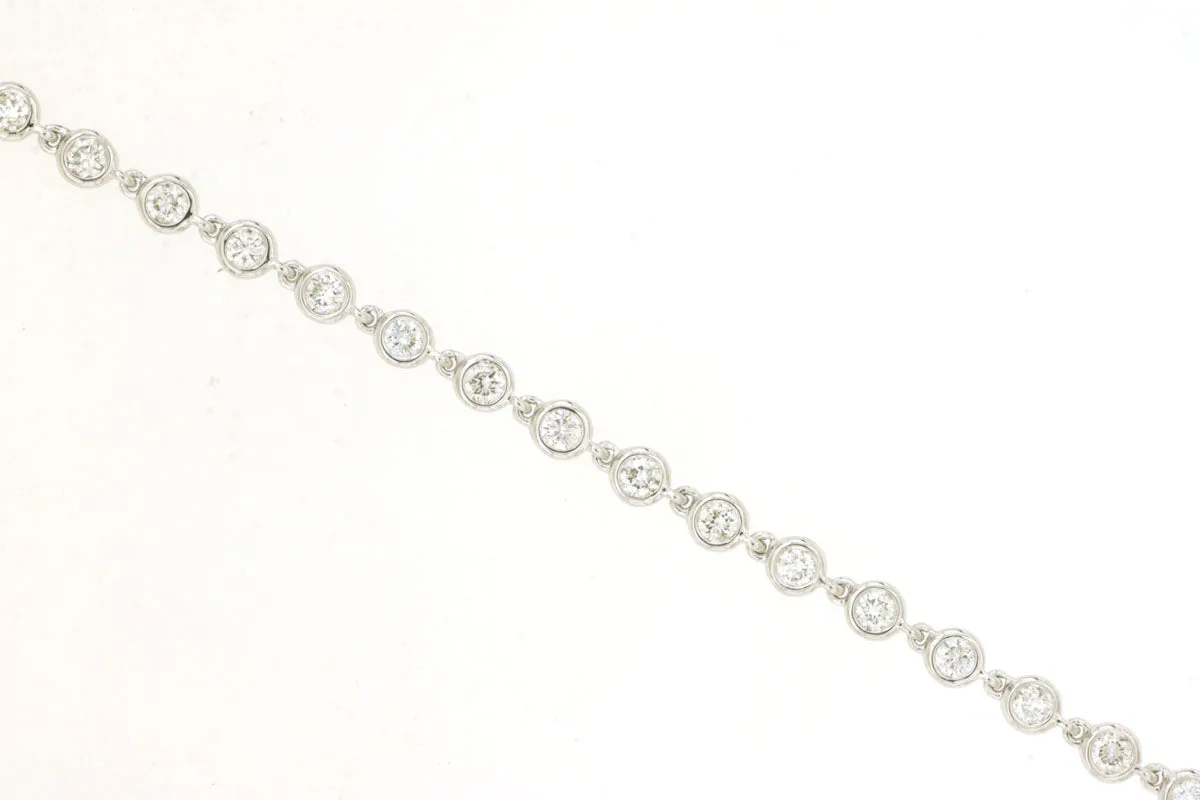 Bezel Set Diamond Tennis Bracelet