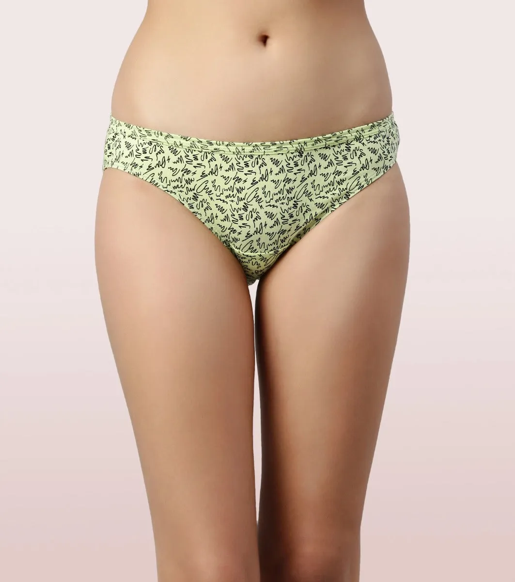 Bikini Panty | Full Coverage & Low Waist | Antimicrobial & Stain Release Finish | Pack of 3 | Colors and Print May vary