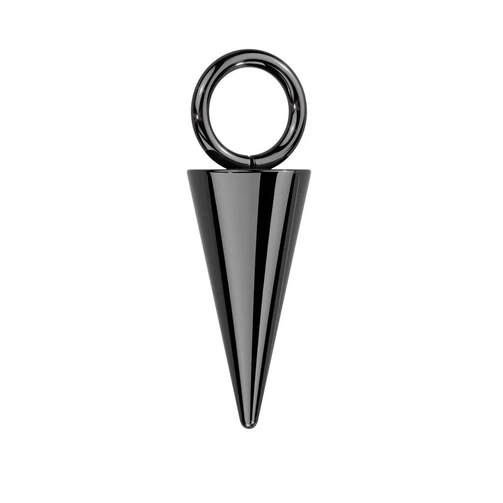 Black Titanium Spike Body Jewellery Charm Attachment