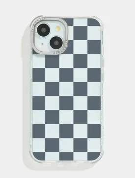 Blue Check Shock iPhone Case