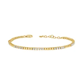 Bold Gold Tennis Bracelet