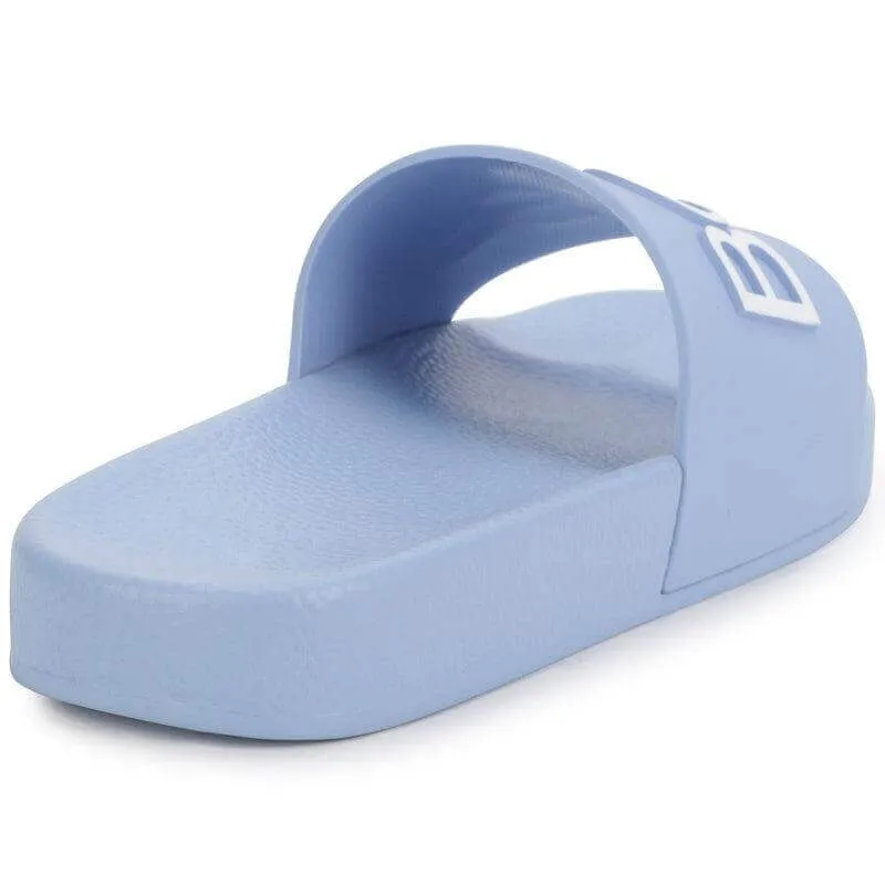 Boys Pale Blue Logo Sliders