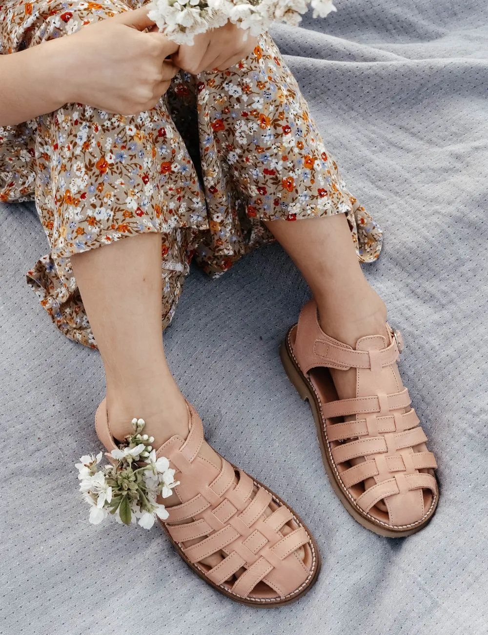 Braided Sandal - Soft pink