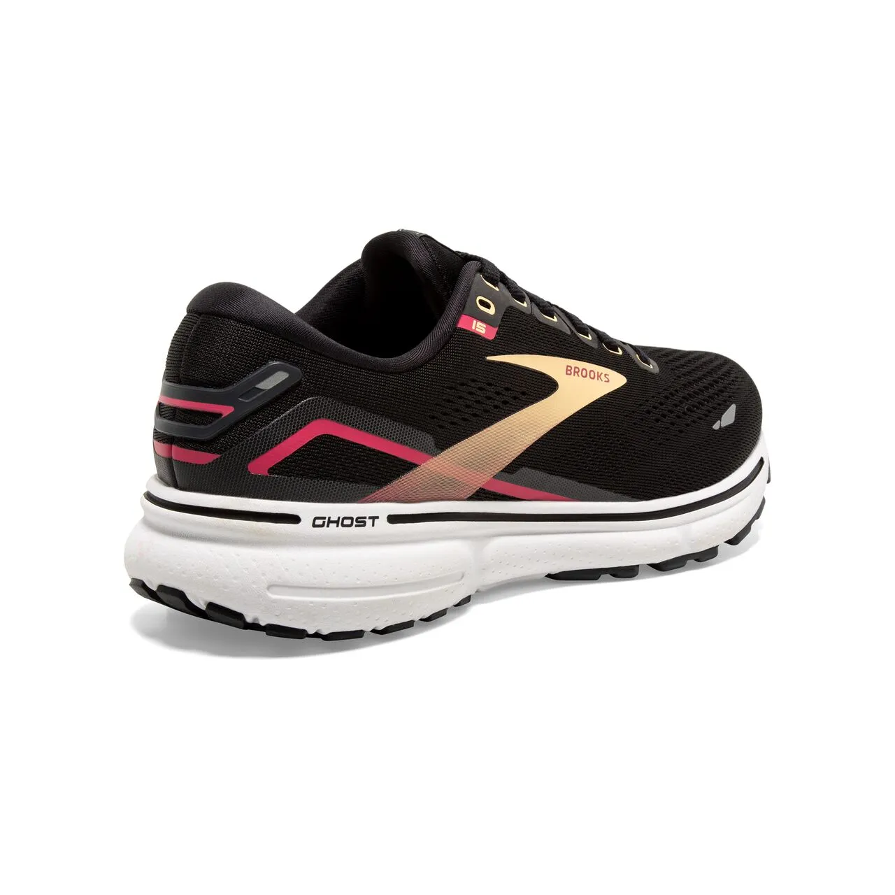 Brooks Ghost 15 (Womens) - Black/Orange/Raspberry