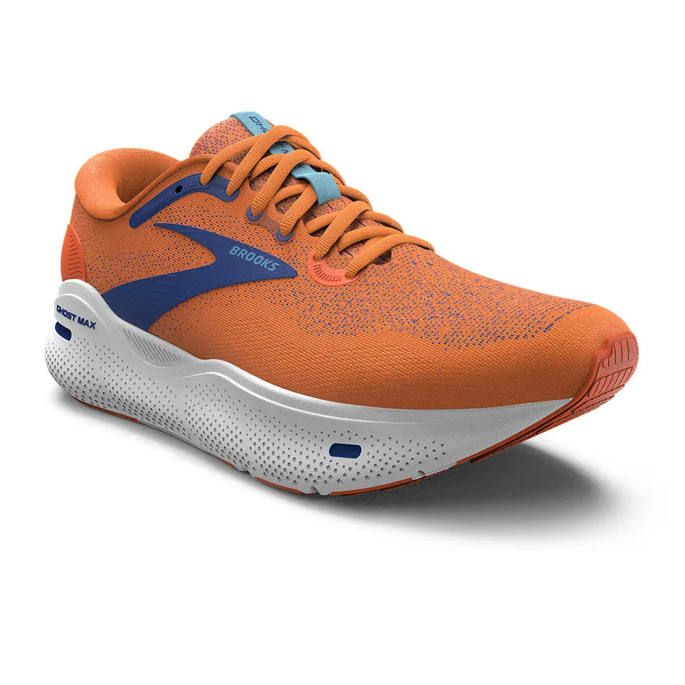 Brooks Ghost Max (Mens) - Red Orange/Black/Surf The Web