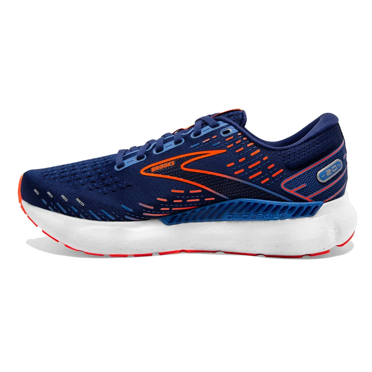 Brooks Glycerin GTS 20 Wide (Mens) - Blue Depths/Palace Blue/Orange