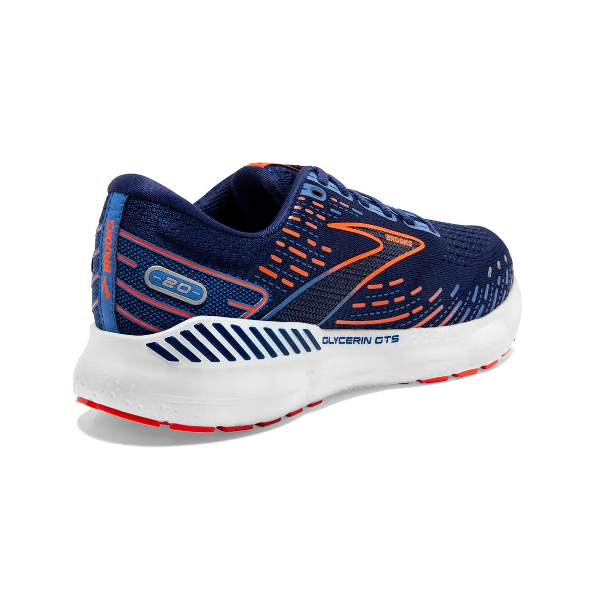 Brooks Glycerin GTS 20 Wide (Mens) - Blue Depths/Palace Blue/Orange