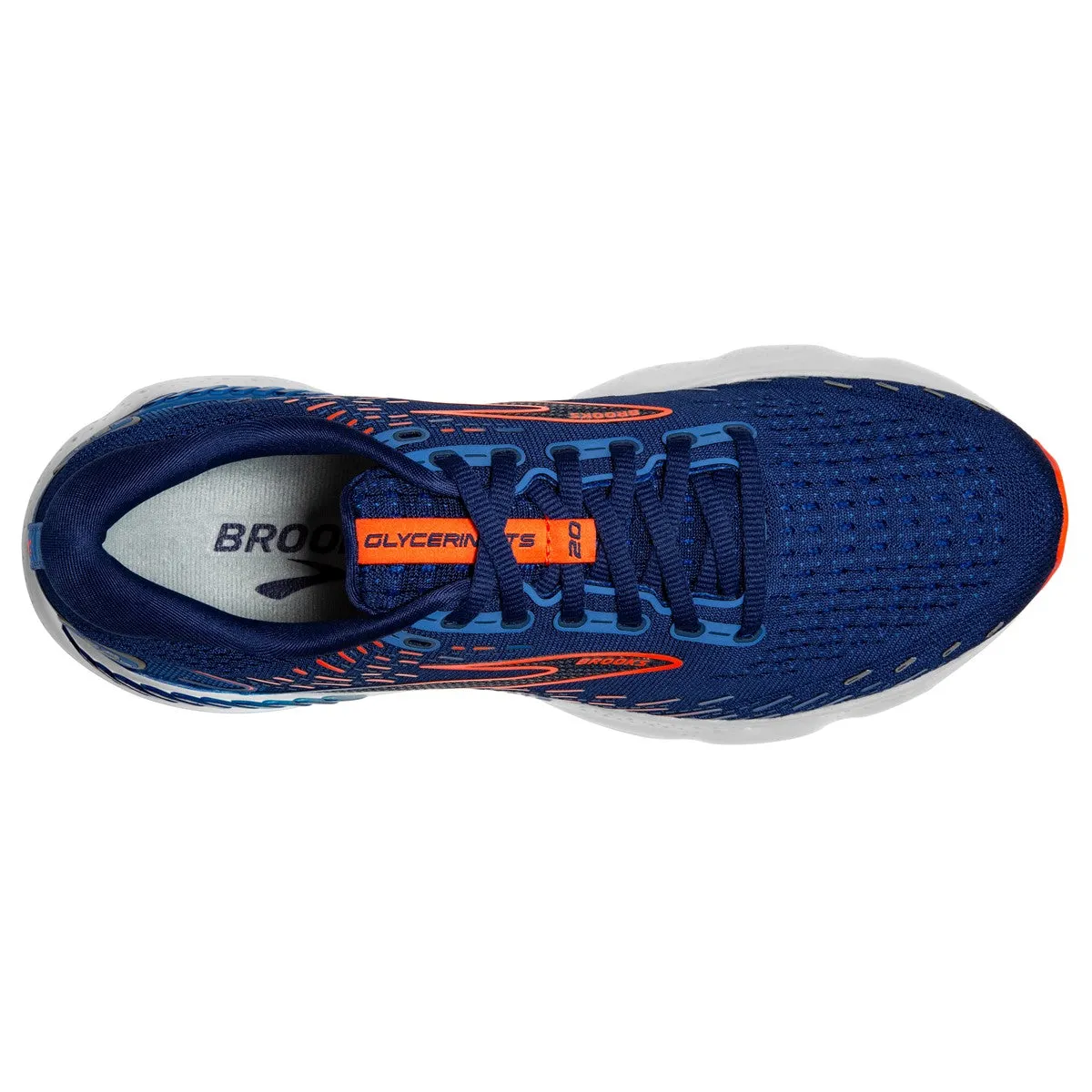 Brooks Glycerin GTS 20 Wide (Mens) - Blue Depths/Palace Blue/Orange