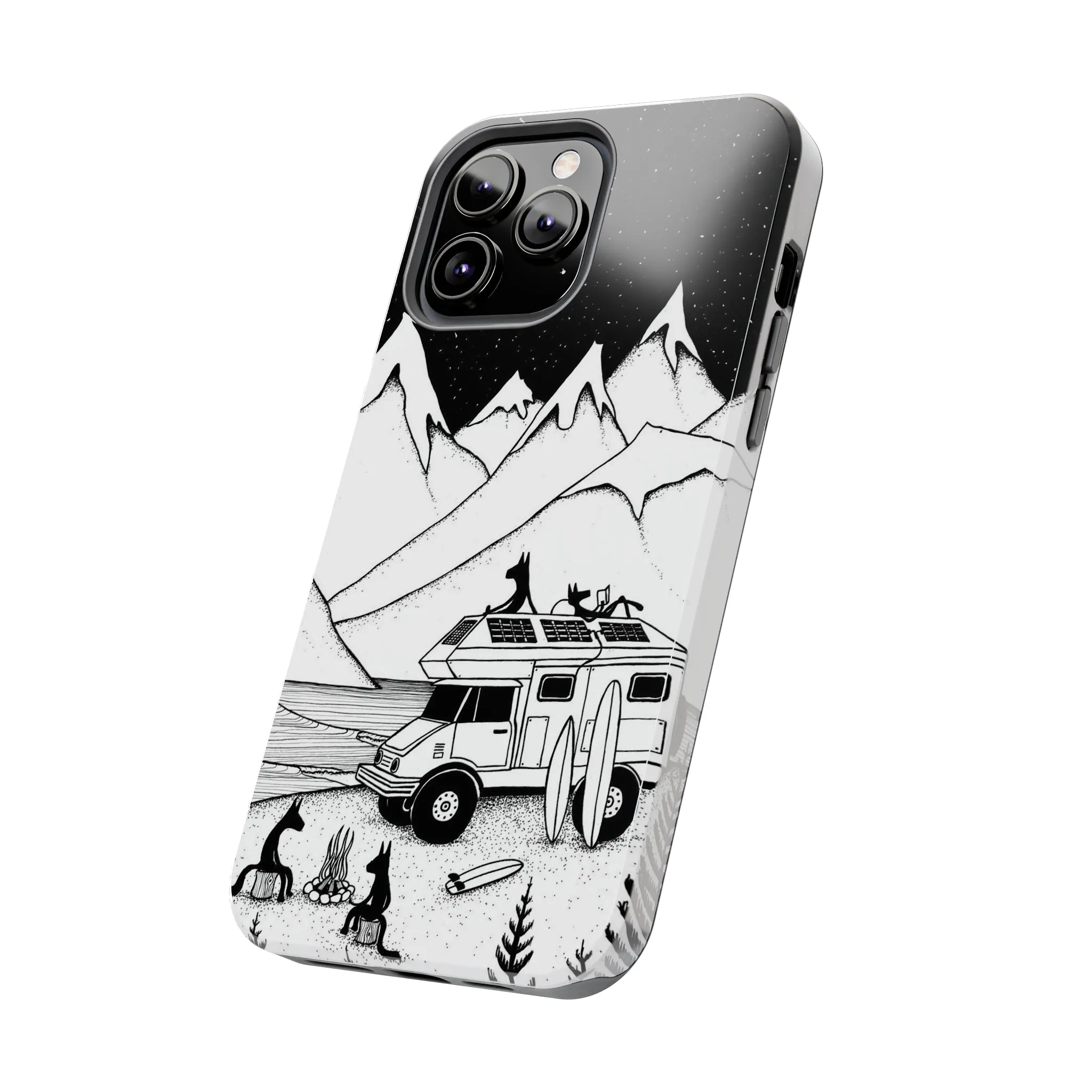 Camping With Dogs Tough Phone Case