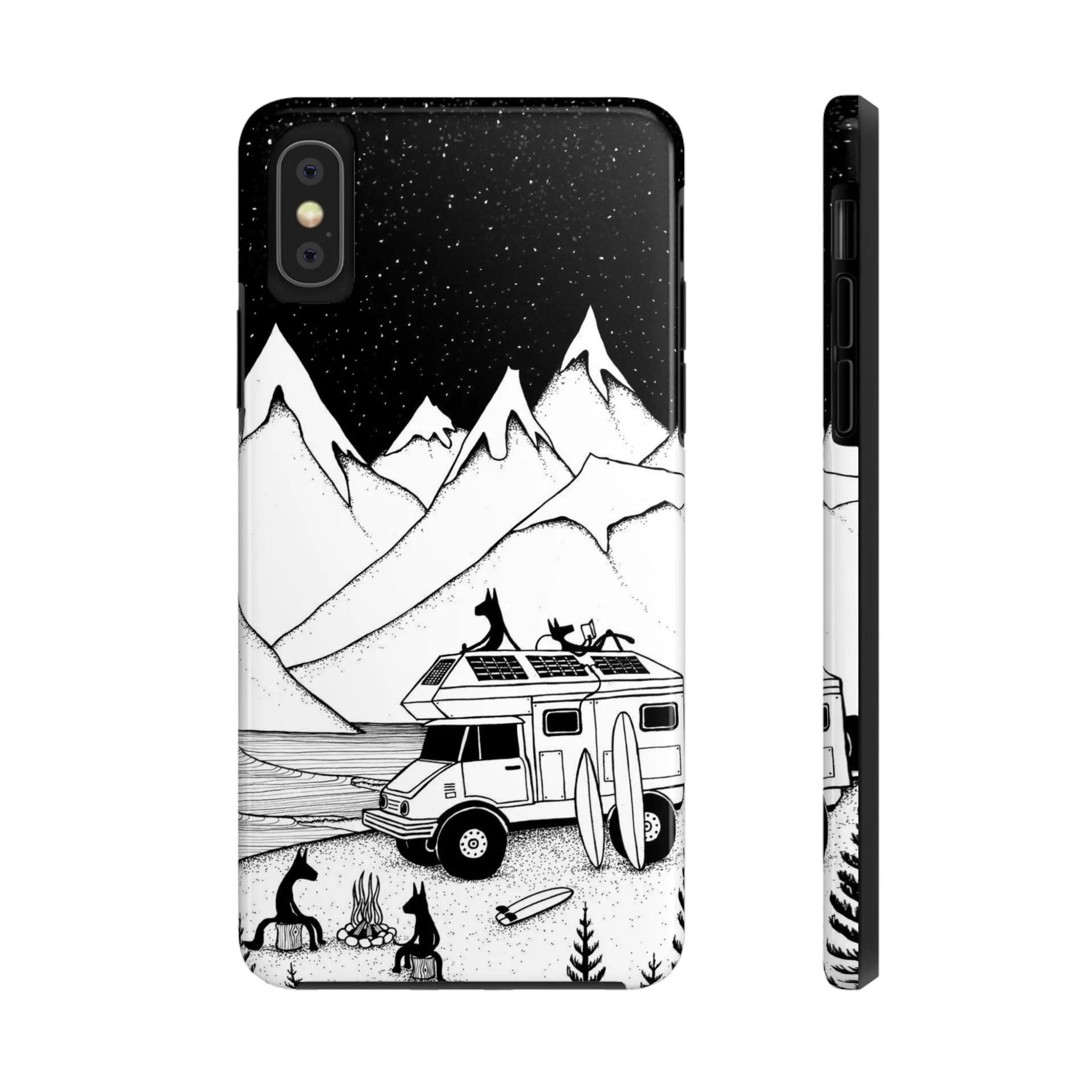 Camping With Dogs Tough Phone Case