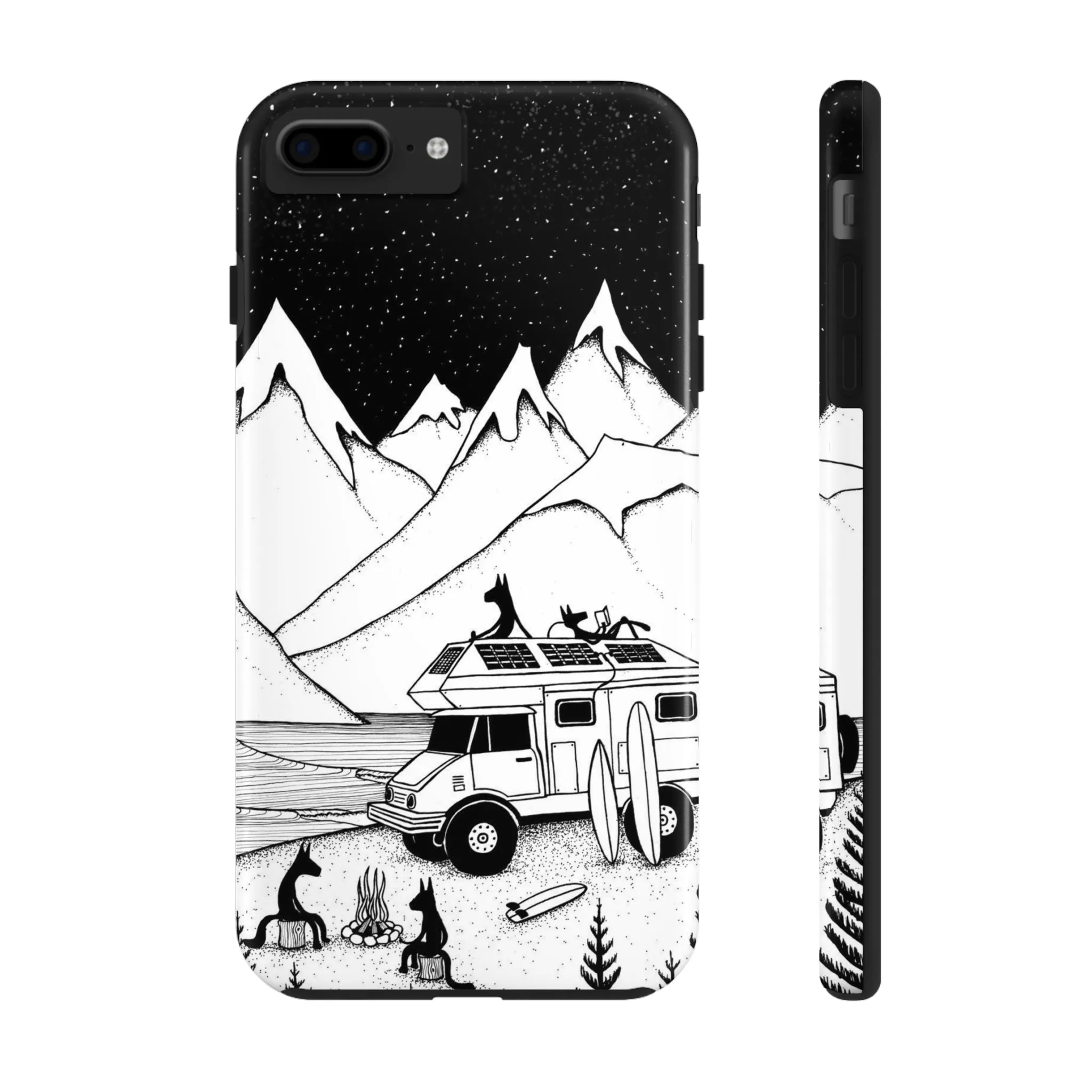 Camping With Dogs Tough Phone Case