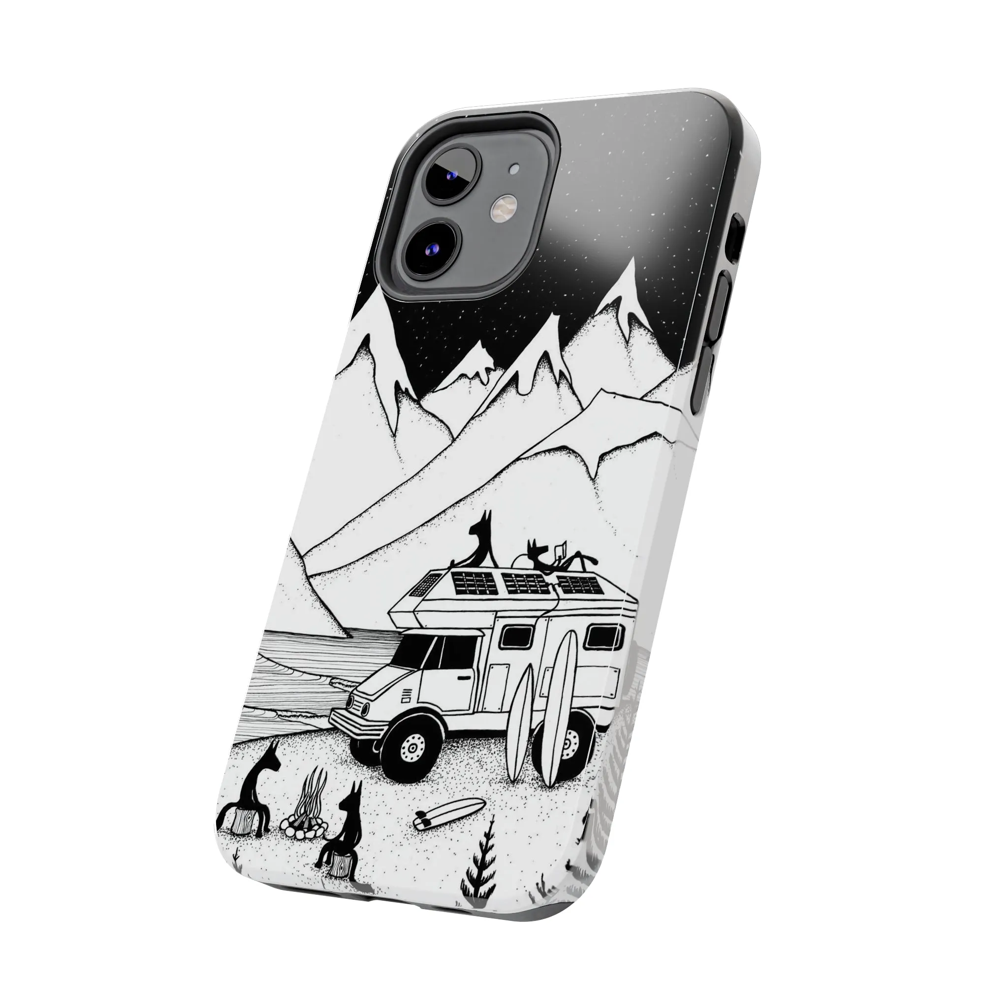 Camping With Dogs Tough Phone Case