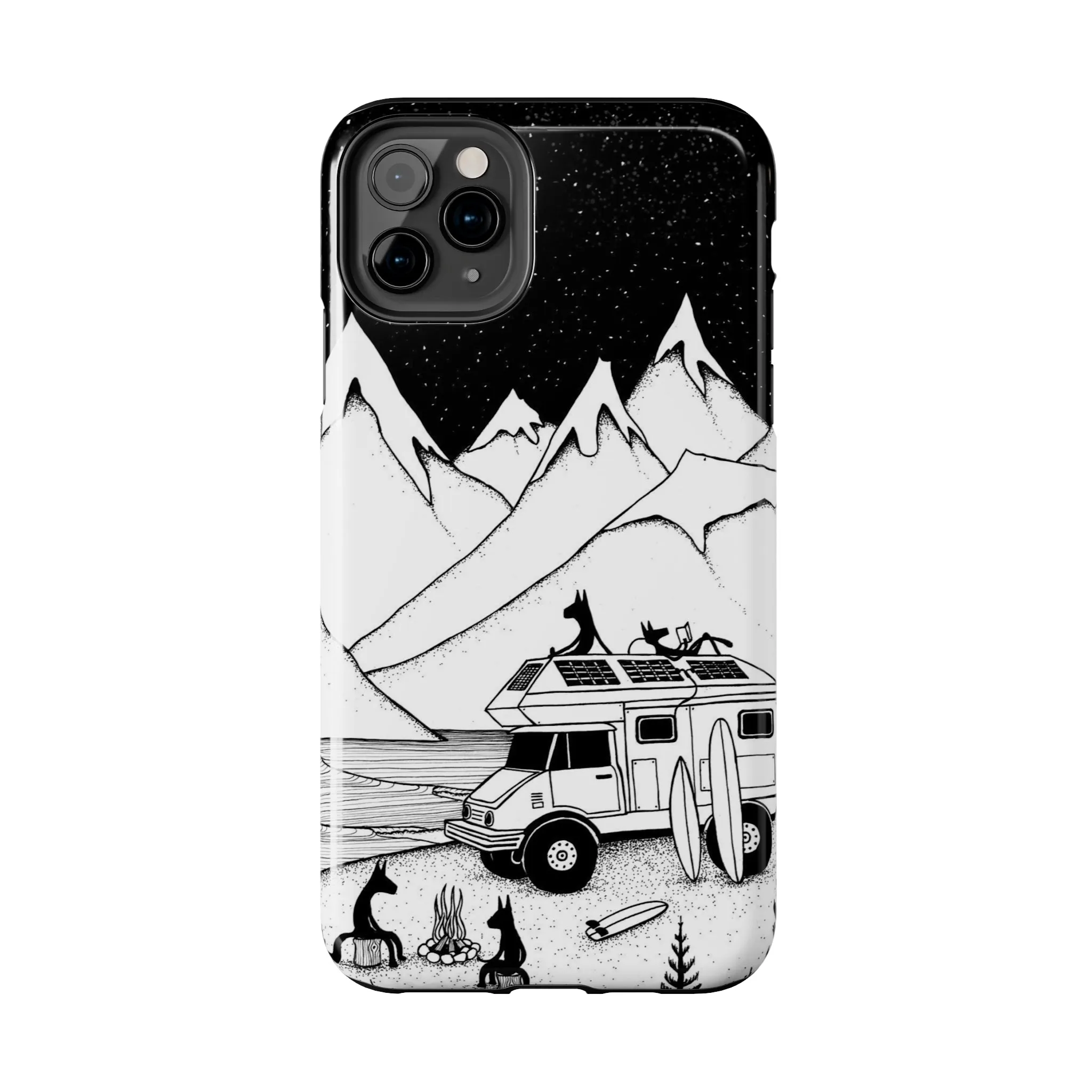 Camping With Dogs Tough Phone Case